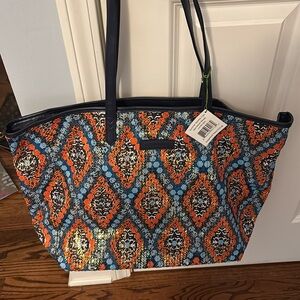 New Vera Bradley Summer Sparkle tote.  Marrakesh Beads in blue, orange and gold